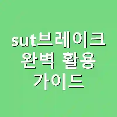 sut브레이크 완벽 활용 가이드
